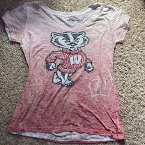 Womens Wisconsin Badgers V-Neck